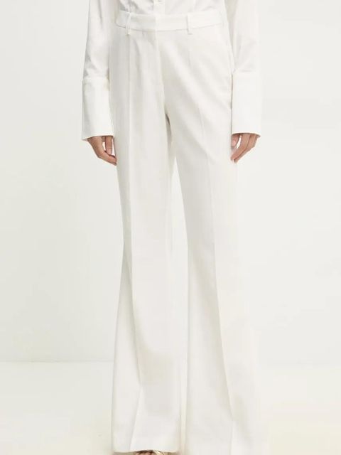 Answear.LAB spodnie garniturowe dzwony kolor biały dzwony high waist - zdjęcie produktu nr 1