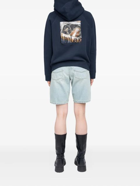 Zadig&Voltaire Georgy rhinestone-embellished hoodie - Blue