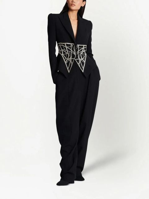 Balmain double-breasted wool blazer - Black - zdjęcie produktu nr 2