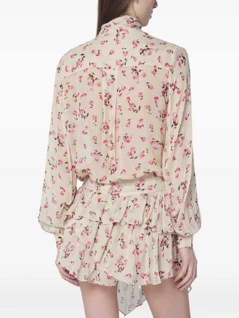 MARANT ÉTOILE floral ruffled shirt - Neutrals