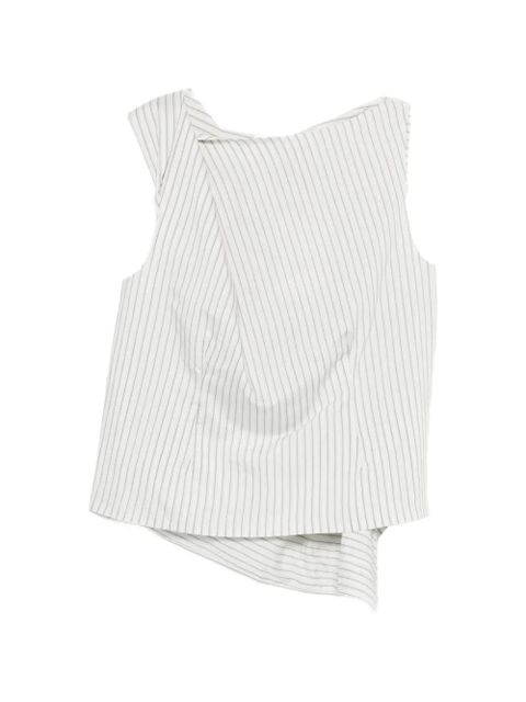 Róhe draped striped blouse - White - zdjęcie produktu nr 1