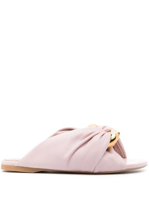 JW Anderson Corner leather sandals - Pink - zdjęcie produktu nr 1
