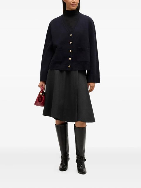 GANNI pocket button-fastening cardigan - Blue