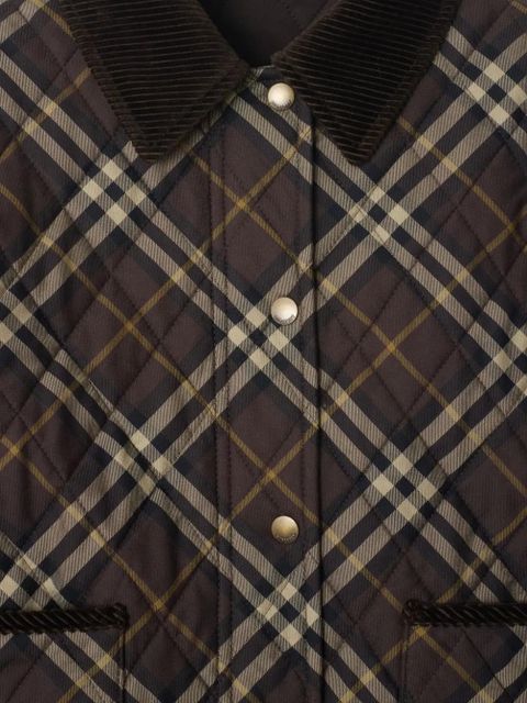 Burberry check quilted jacket - Brown - zdjęcie produktu nr 2