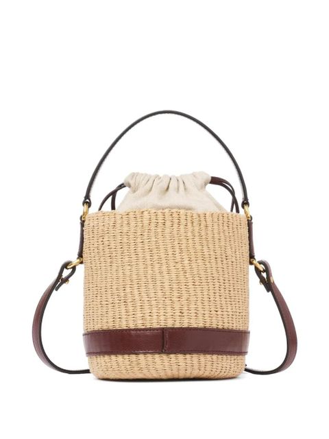 Chloé woven drawstring cross body bag - Neutrals - zdjęcie produktu nr 2