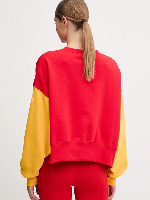 Nike bluza Oversized Crew Fleece damska kolor czerwony wzorzysta 01D7-080K-7G-SD2