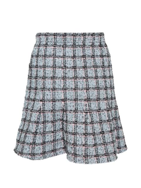 Self-Portrait check knit mini skirt - Blue - zdjęcie produktu nr 2