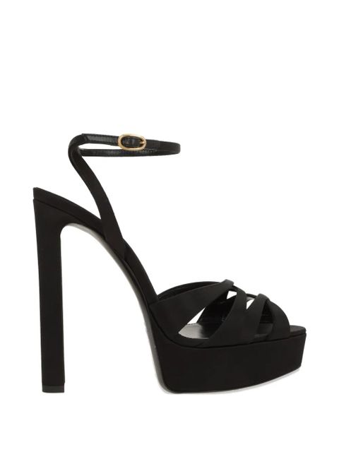Saint Laurent 110mm Chandelle strappy platform sandals - Black - zdjęcie produktu nr 1