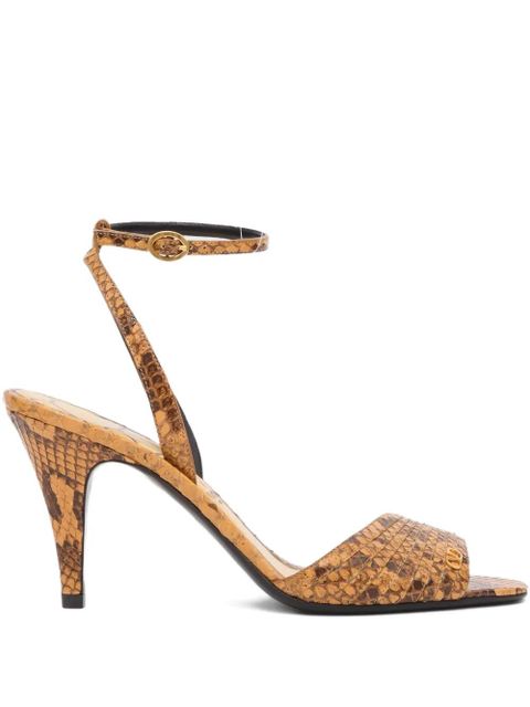 Valentino Garavani 85mm snakeskin sandals - Orange - zdjęcie produktu nr 1