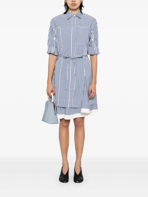 3.1 Phillip Lim striped cascade-sleeves shirt - Blue