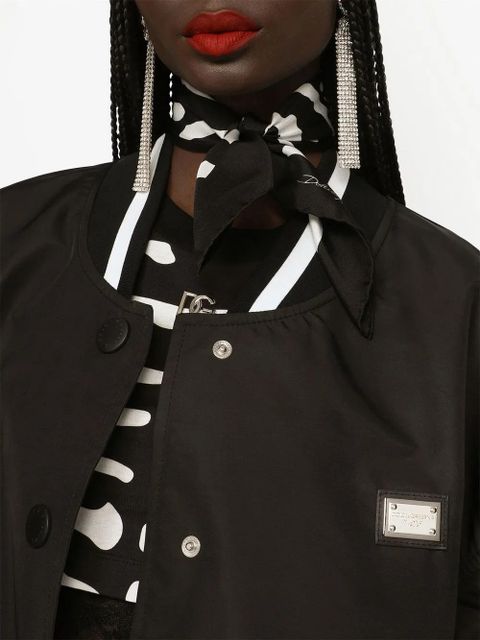 Dolce & Gabbana zebra-print twill scarf - Black - zdjęcie produktu nr 2