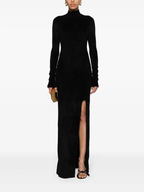 Nanushka long-sleeve towelling maxi dress - Black