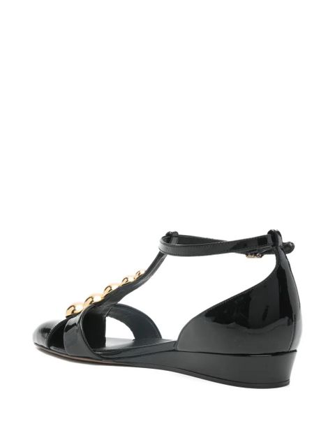 Chloé Cleia T-bar embellished pumps - Black