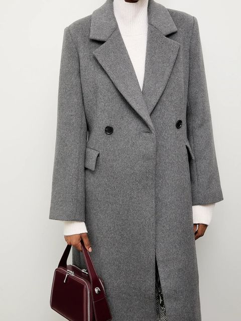 Answear.LAB płaszcz wełniany kolor szary