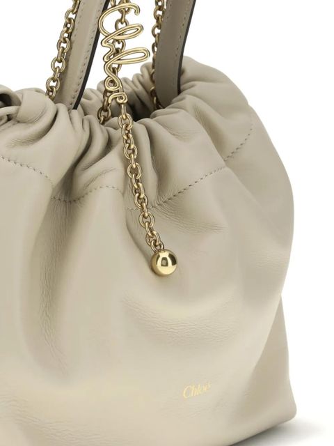 Chloé chain drawstring bucket bag - Neutrals