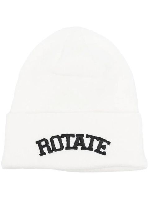 ROTATE BIRGER CHRISTENSEN embroidered-logo beanie - White - zdjęcie produktu nr 1