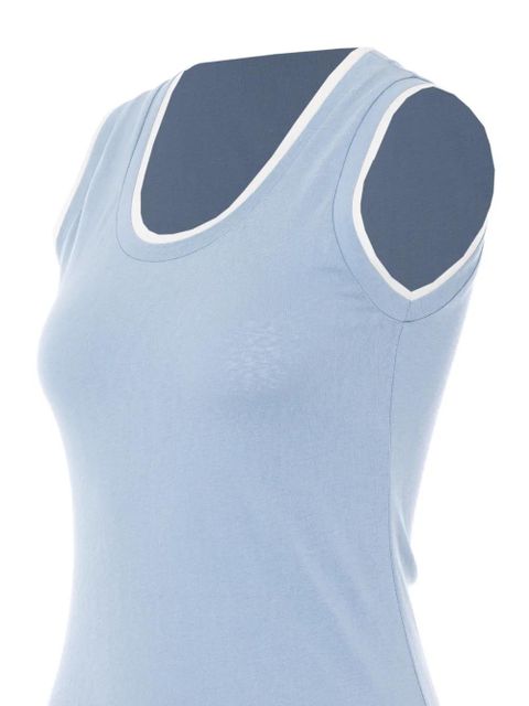 Eleh contrast-trim maxi dress - Blue