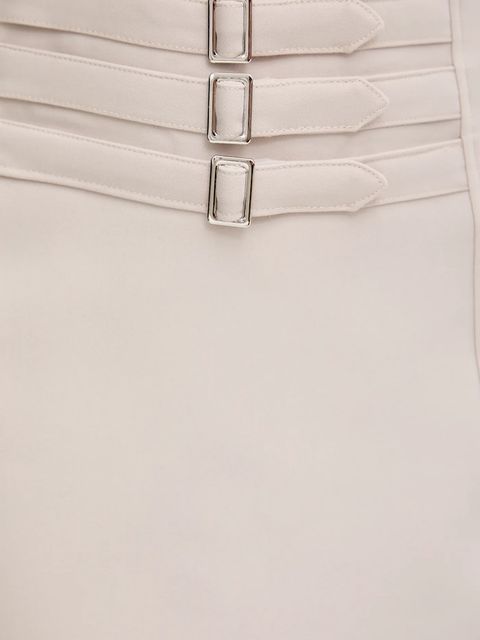 Answear.LAB spódnica kolor beżowy mini ołówkowa