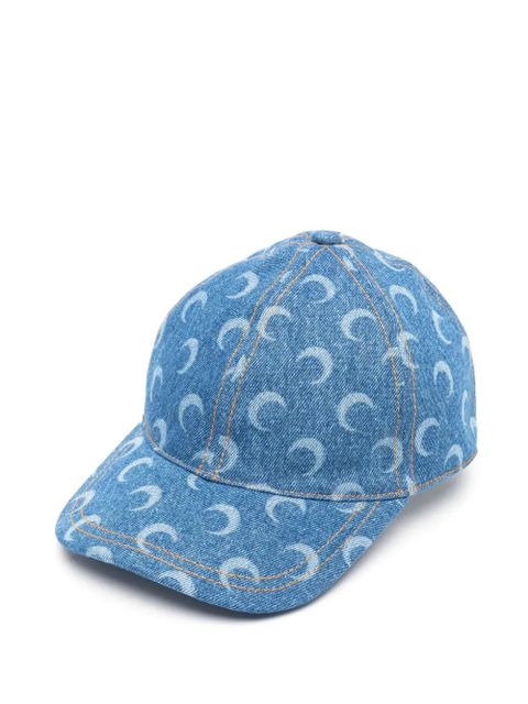 Marine Serre moon-laser denim cap - Blue - zdjęcie produktu nr 1