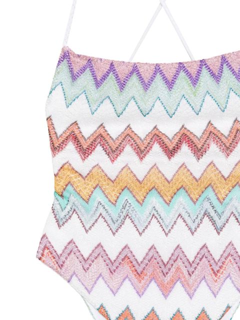 Missoni chevron-pattern swimsuit - White