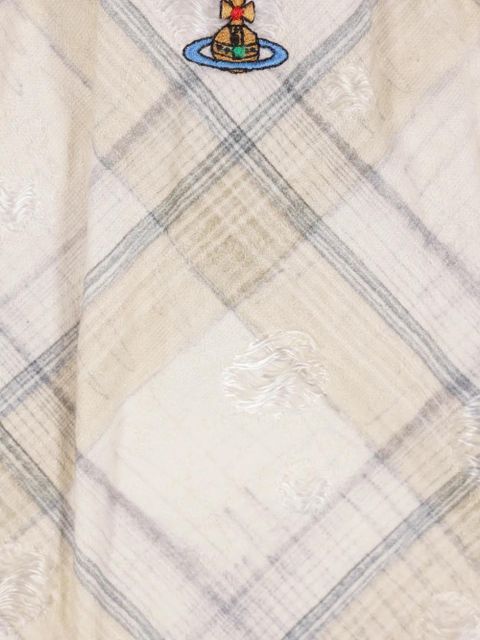 Vivienne Westwood check-print distressed top - Neutrals