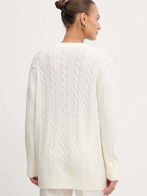 Guess kardigan z dodatkiem wełny ELSA damski kolor beżowy lekki W5BR37 Z1192