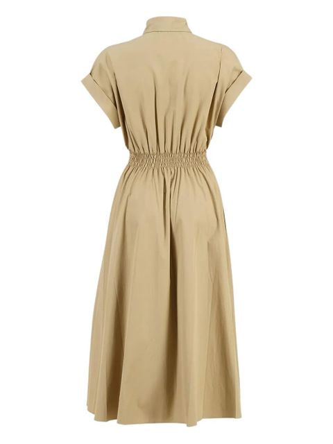 Miu Miu smocked waist shirt dress - Brown