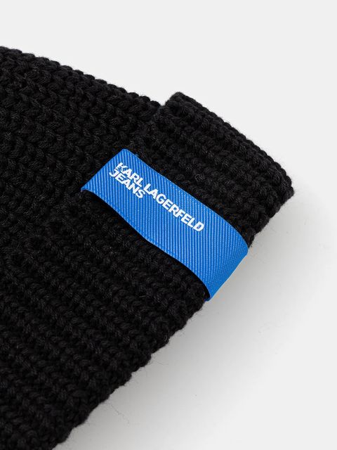 Karl Lagerfeld Jeans czapka bawełniana kolor czarny B1M33060 - zdjęcie produktu nr 2