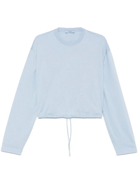 Prada drawstring-hem T-shirt - Blue - zdjęcie produktu nr 1