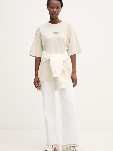 Calvin Klein Jeans t-shirt damski bawełniany - zdjęcie produktu nr 1