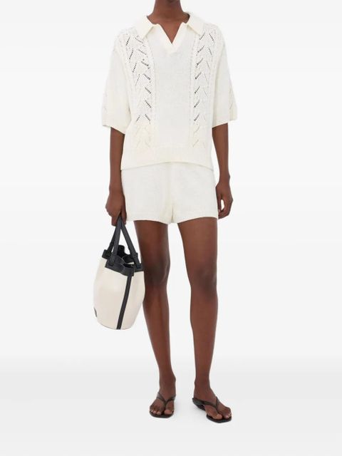 LouLou de Saison Andel crochet-detail shorts - White - zdjęcie produktu nr 2