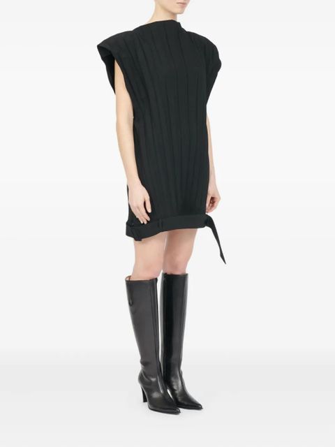 MM6 Maison Margiela pleated sleeveless mini dress - Black