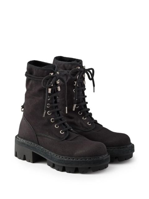 Prada canvas ankle boots - Black - zdjęcie produktu nr 2