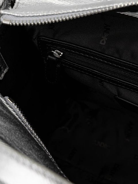 Dkny torebka bawełniana kolor srebrny R54ADC80