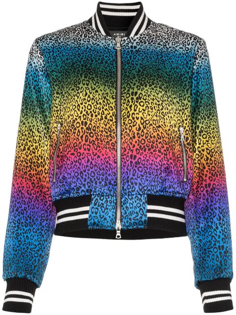 AMIRI leopard rainbow bomber jacket - BLACK WHITE - zdjęcie produktu nr 1