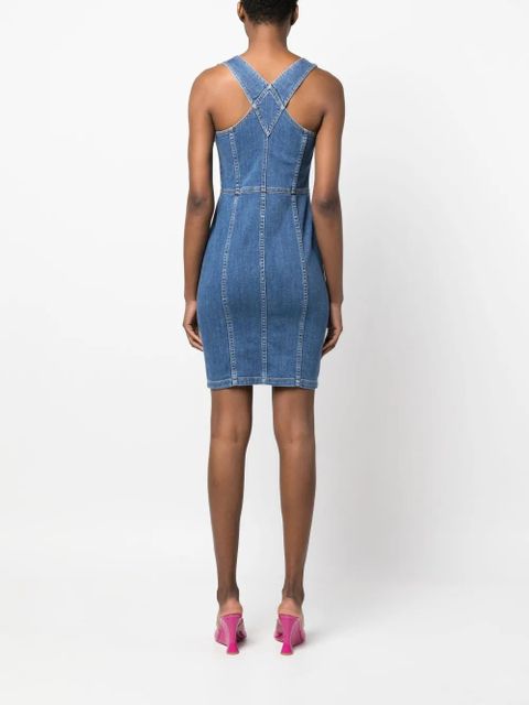 Moschino button-up denim minidress - Blue