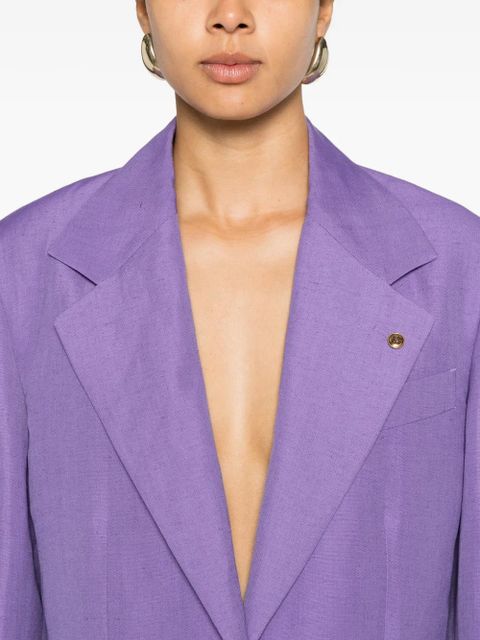Versace peak-lapel single-breasted blazer - Purple
