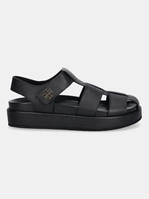 Tory Burch sandały skórzane Kira Fisherman Sport Sandal damskie kolor czarny na platformie 170584-006 - zdjęcie produktu nr 2