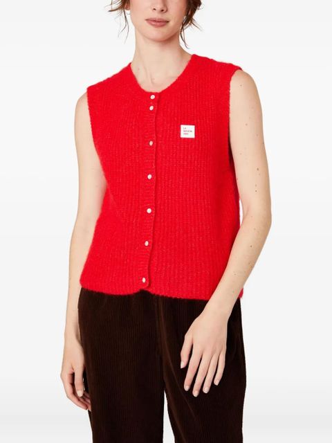 American Vintage East sleeveless button cardigan - Red