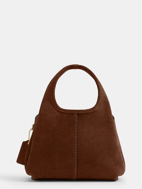 Coach torebka zamszowa Lana 19 kolor brązowy CCY33