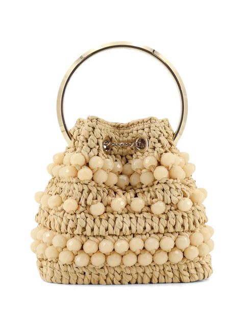 Jimmy Choo beaded ring bucket bag - Neutrals - zdjęcie produktu nr 2