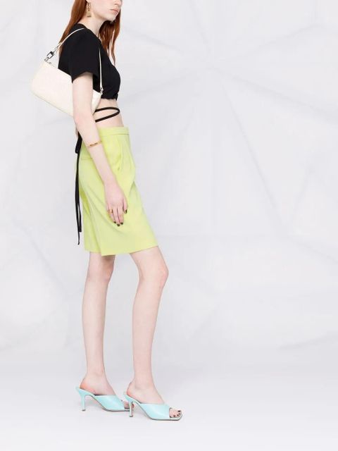 BY FAR Rachel crocodille-effect shoulder bag - Neutrals - zdjęcie produktu nr 2