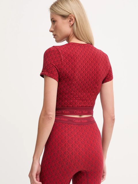 Calvin Klein Underwear t-shirt lounge damski kolor bordowy LV00QF8487 - zdjęcie produktu nr 2