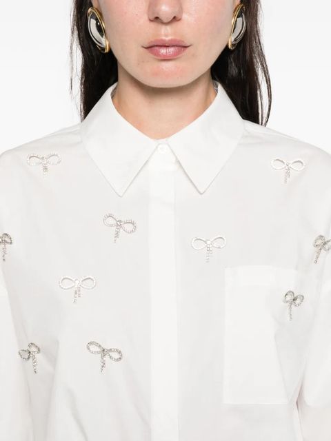 Maje bow-buttoned shirt - White