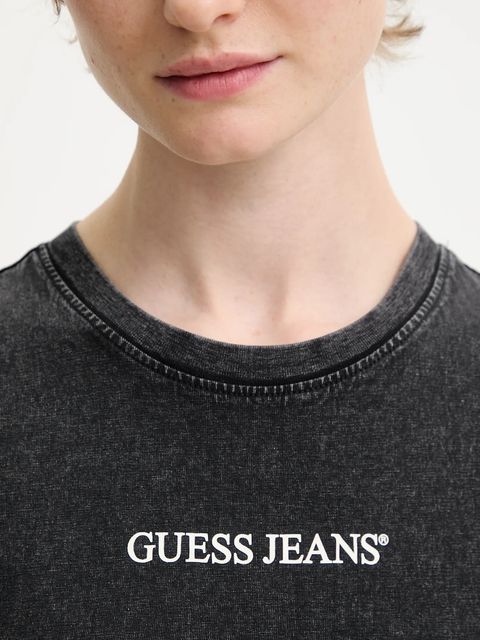Guess Jeans t-shirt bawełniany damski kolor czarny W5BI26 I3Z14