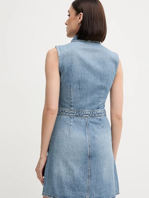 Calvin Klein Jeans sukienka jeansowa kolor niebieski mini dopasowana LV047B074G - zdjęcie produktu nr 2