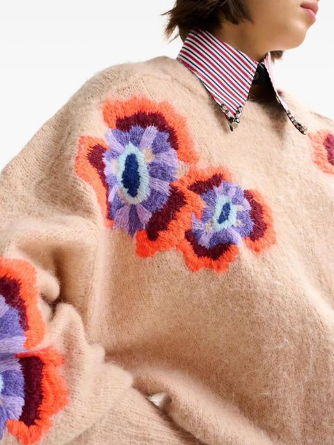 Essentiel Antwerp Impossible1 embroidered sweater - Neutrals