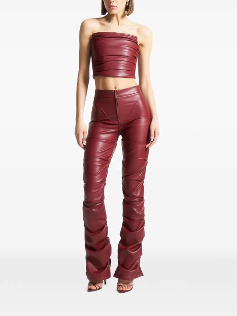 Manière De Voir Caroline tacked front-zip trousers - Red - zdjęcie produktu nr 2