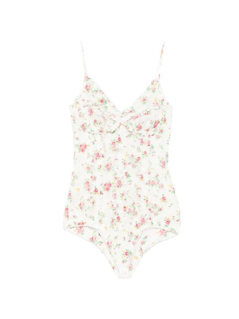 SHUSHU/TONG floral-print ruffled bodysuit - White - zdjęcie produktu nr 1
