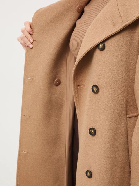 Medicine płaszcz wełniany damski kolor beżowy